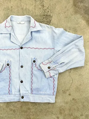 1970s Mushroom Denim Jacket