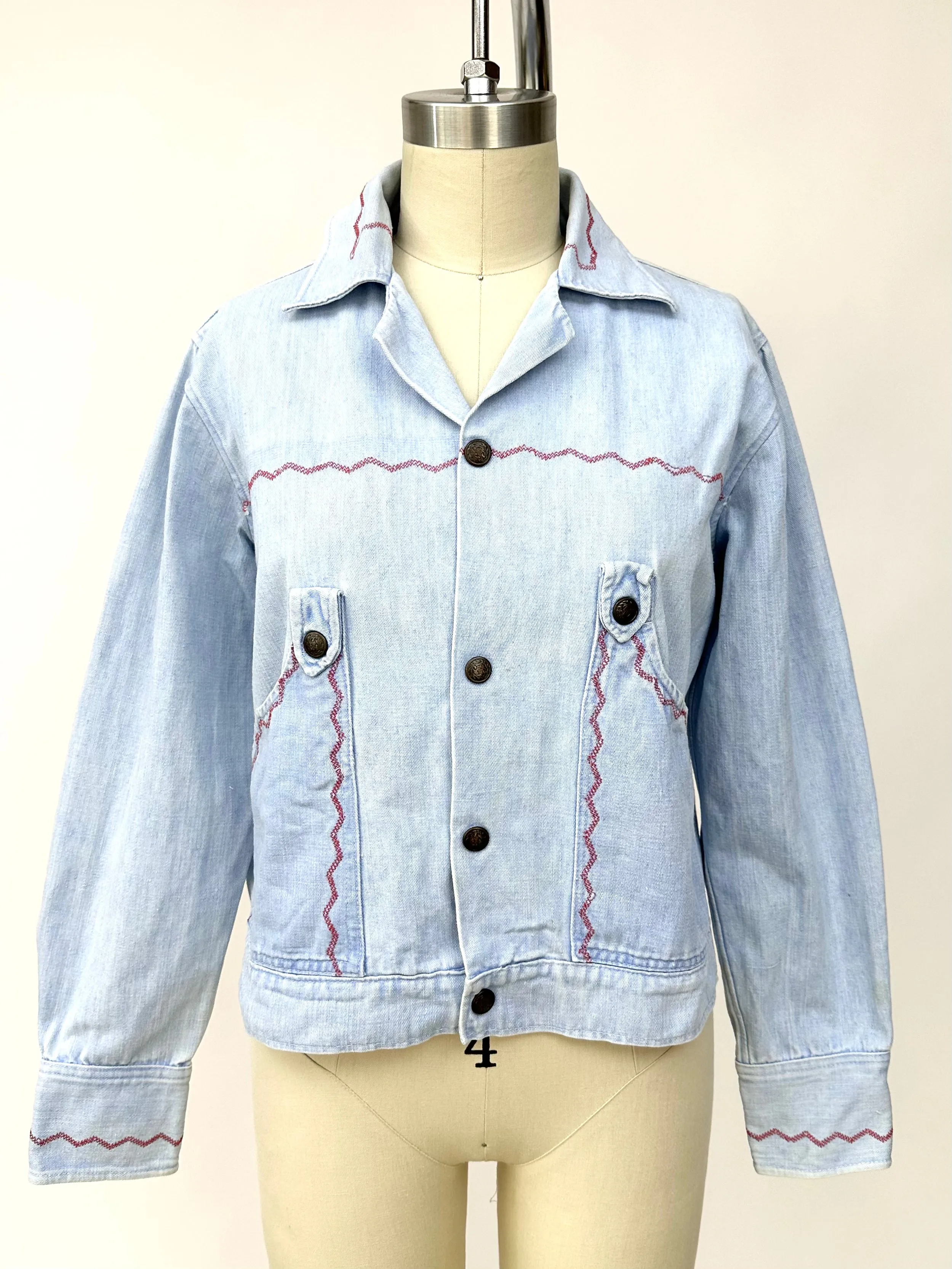 1970s Mushroom Denim Jacket