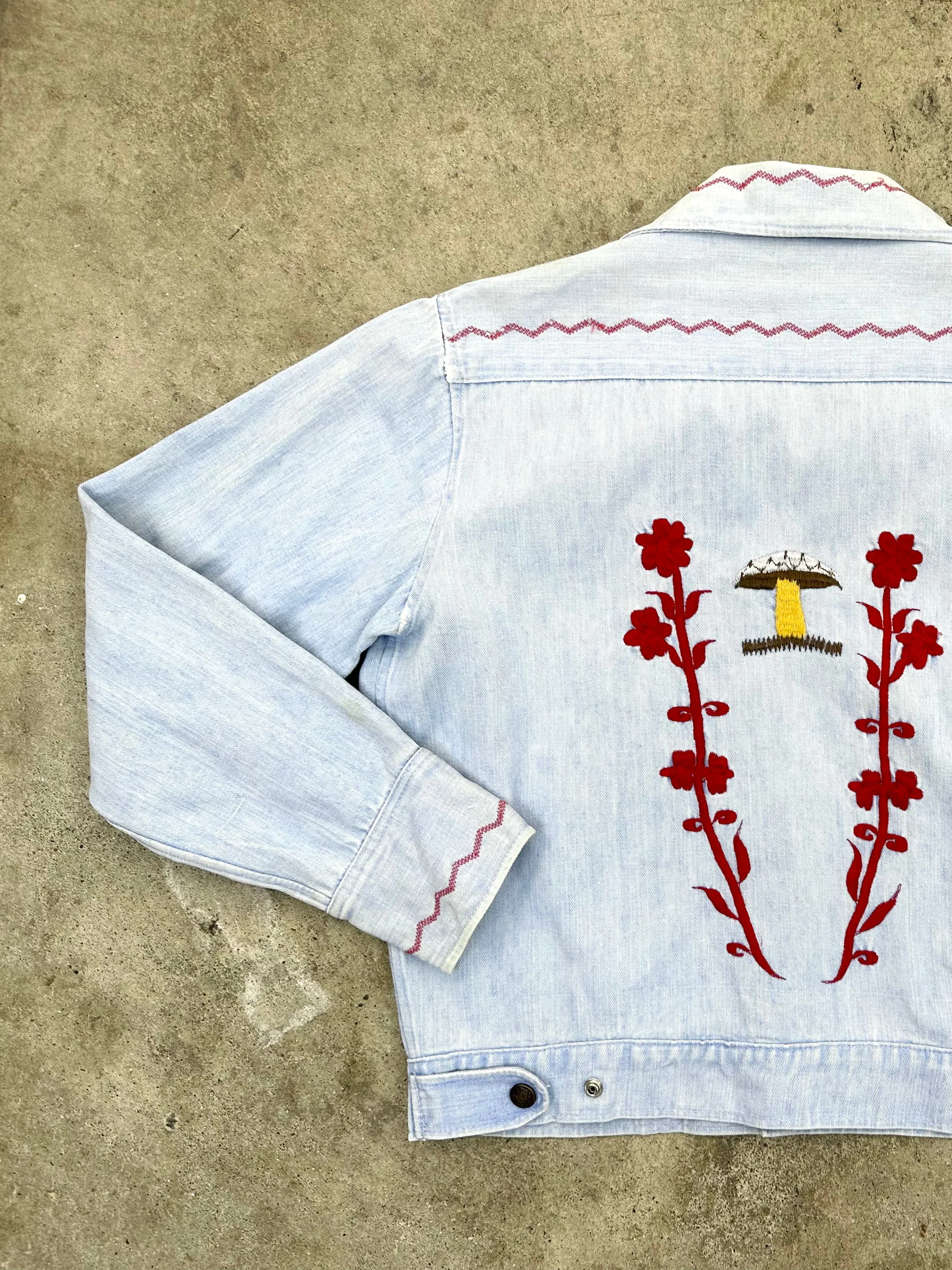 1970s Mushroom Denim Jacket