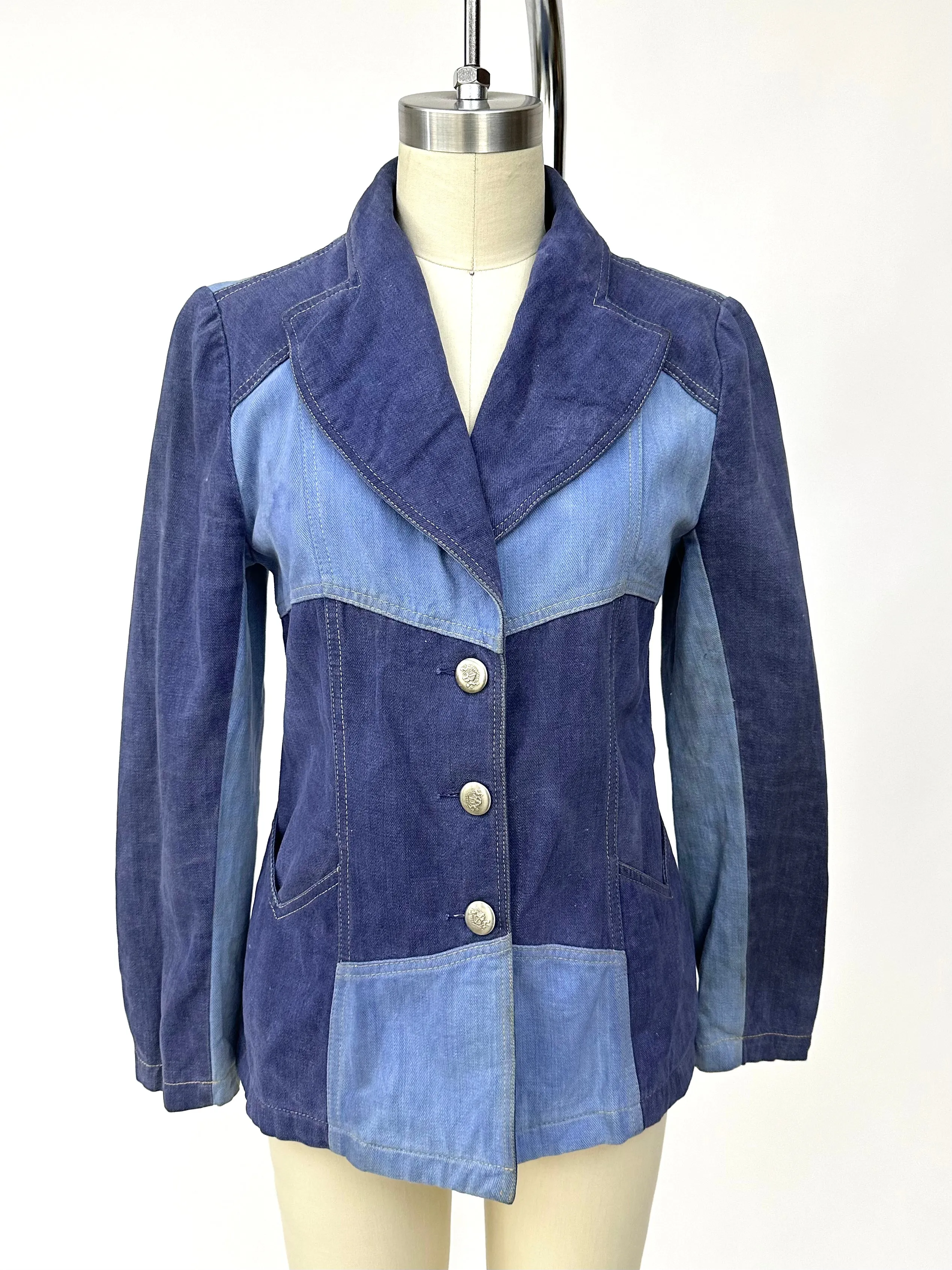 1970s Pat-Chez Patchwork Denim Jacket