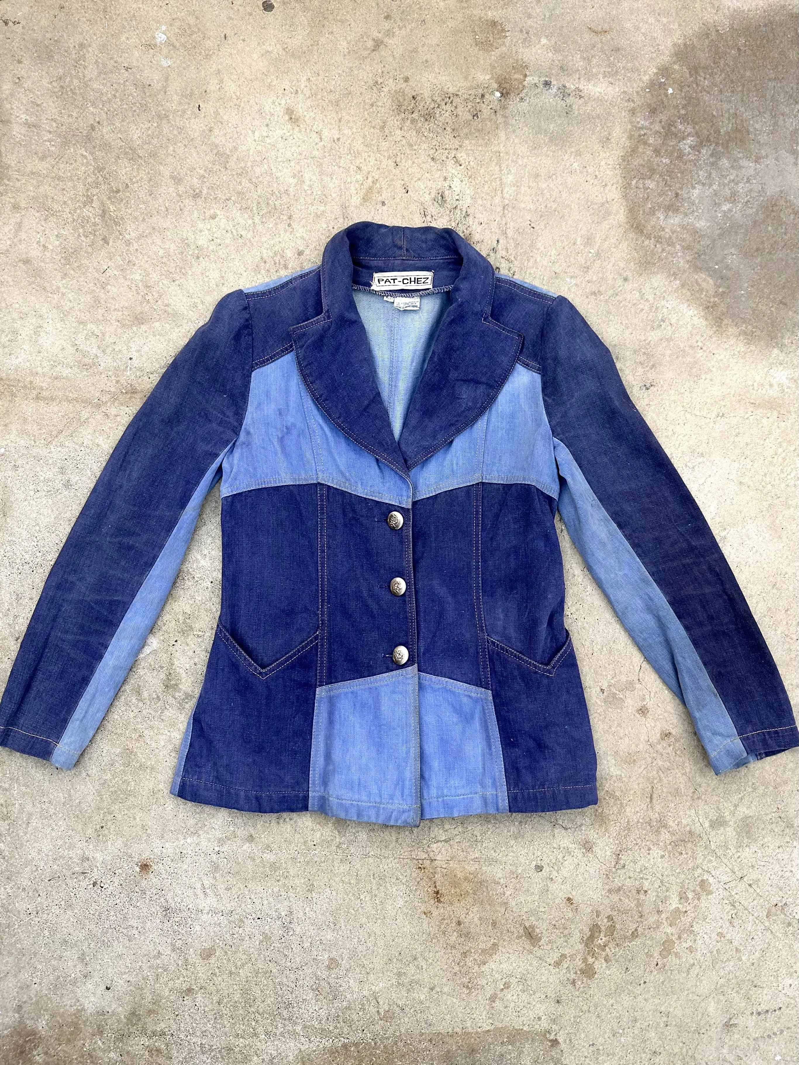 1970s Pat-Chez Patchwork Denim Jacket