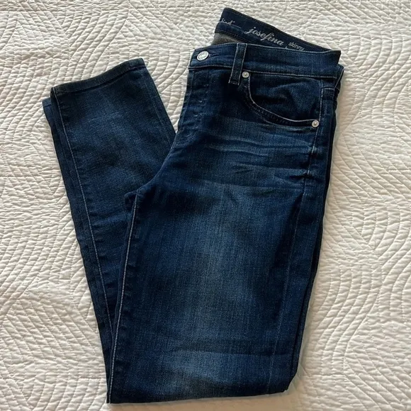 7 For All Mankind Josefina Boyfriend Skinny Jeans Size 26