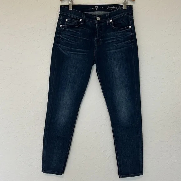 7 For All Mankind Josefina Boyfriend Skinny Jeans Size 26