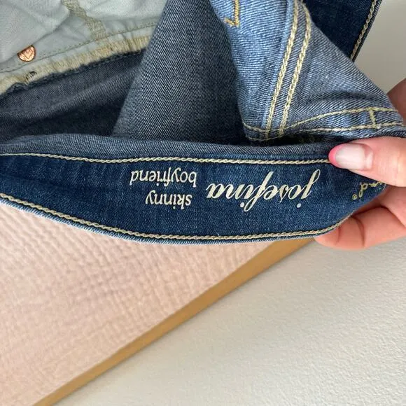 7 For All Mankind Josefina Skinny Boyfriend Jeans 30 $188