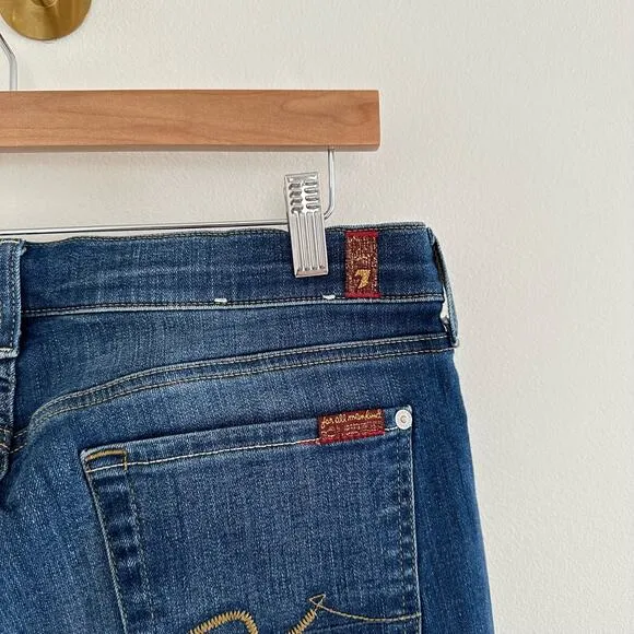 7 For All Mankind Josefina Skinny Boyfriend Jeans 30 $188