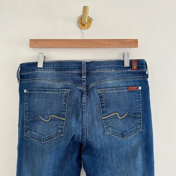 7 For All Mankind Josefina Skinny Boyfriend Jeans 30 $188