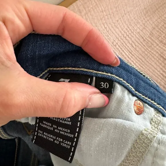 7 For All Mankind Josefina Skinny Boyfriend Jeans 30 $188