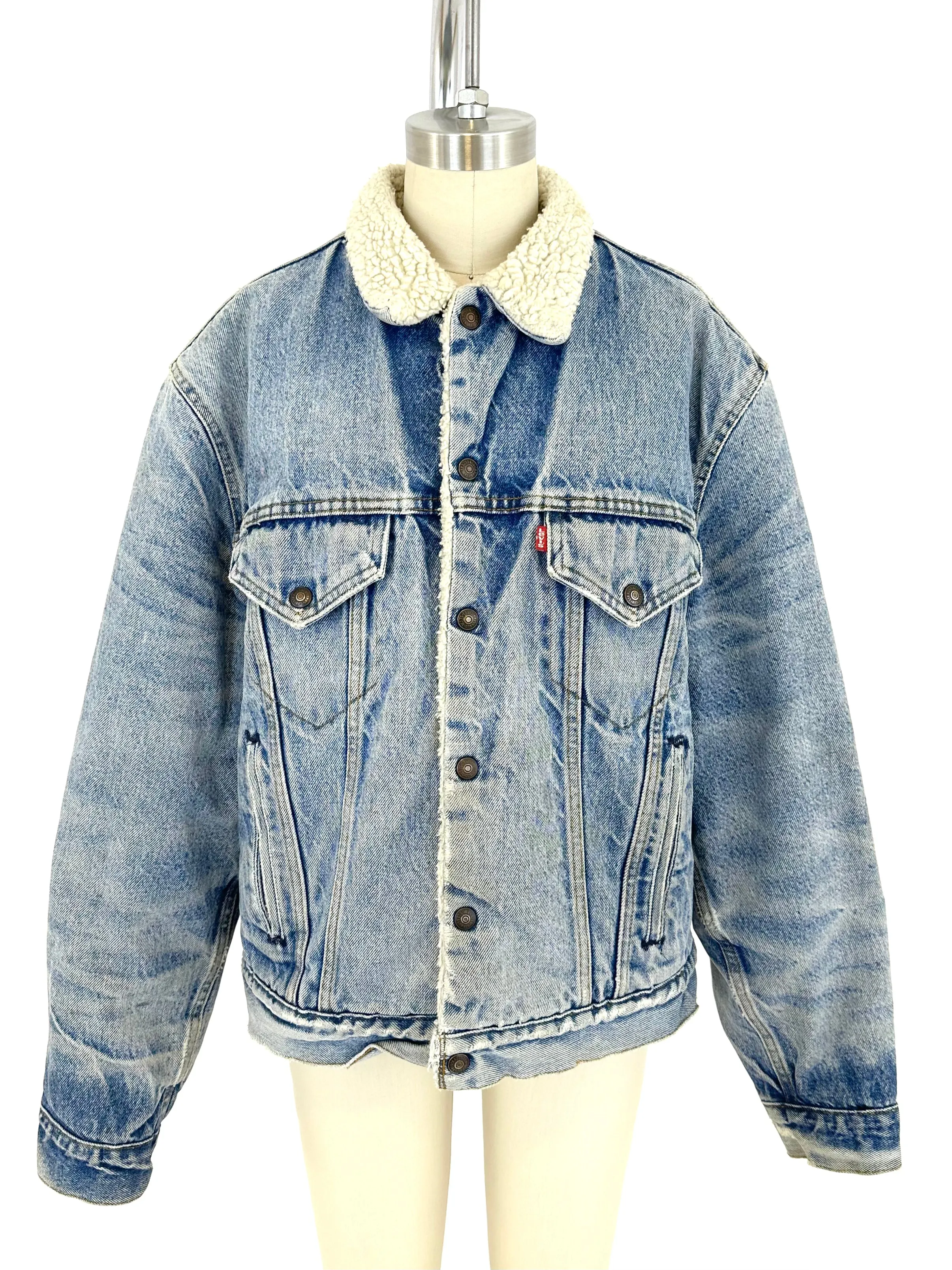 80s Levi's Denim Sherpa Jacket