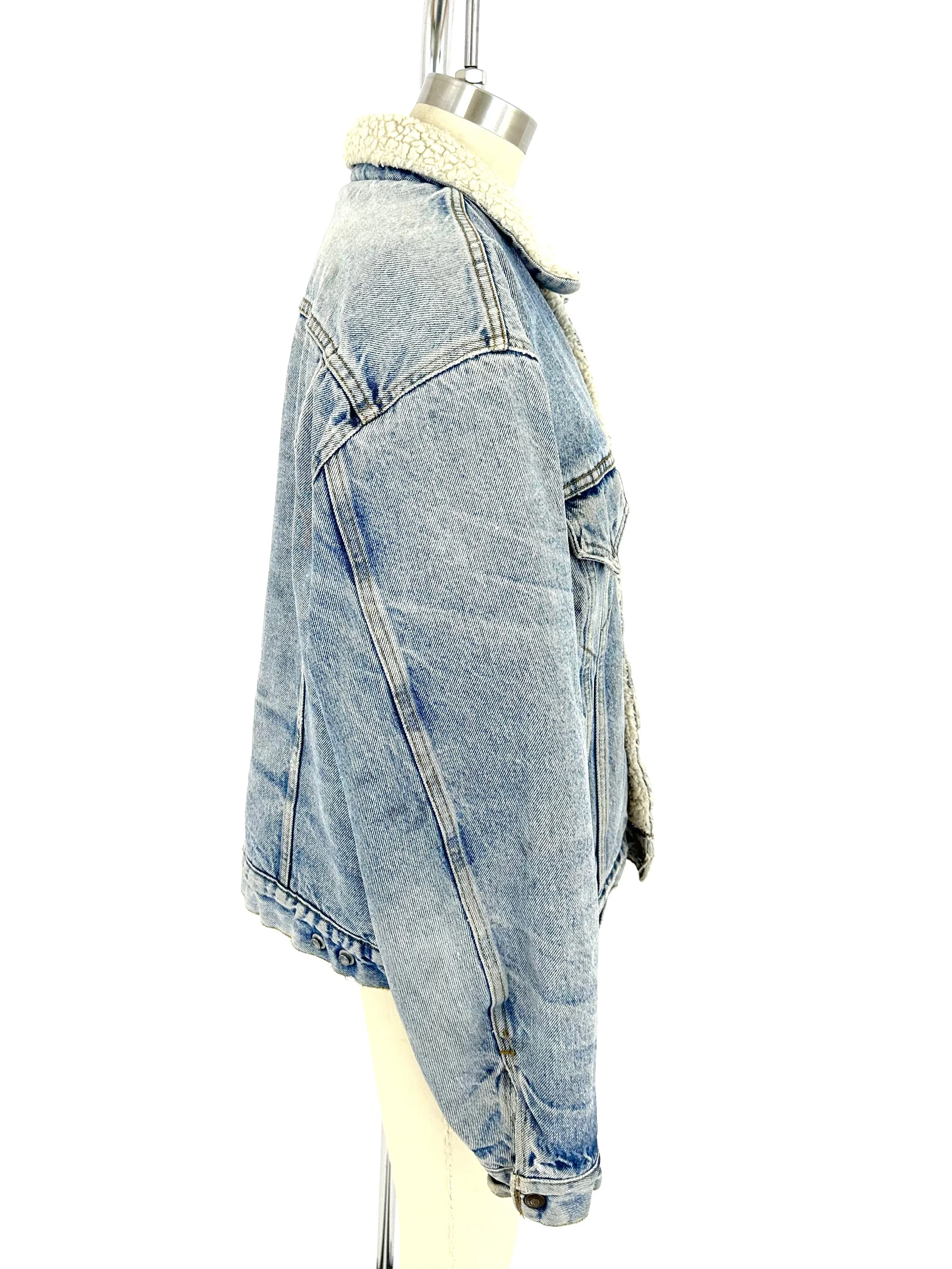 80s Levi's Denim Sherpa Jacket