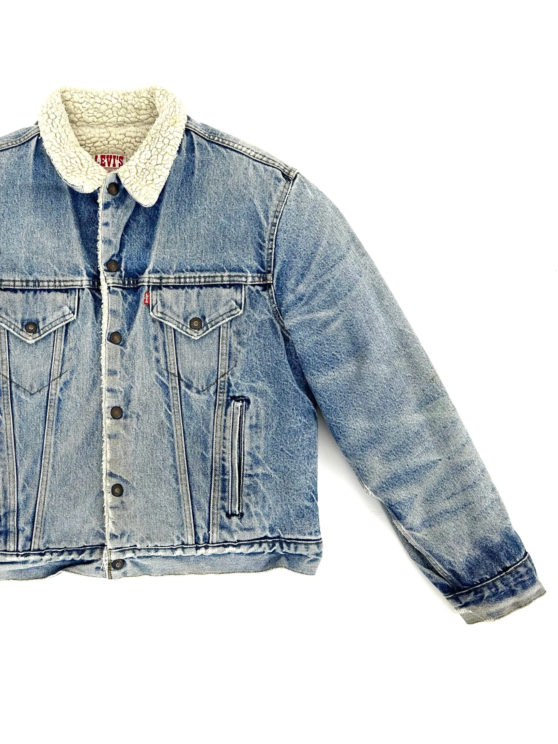 80s Levi's Denim Sherpa Jacket