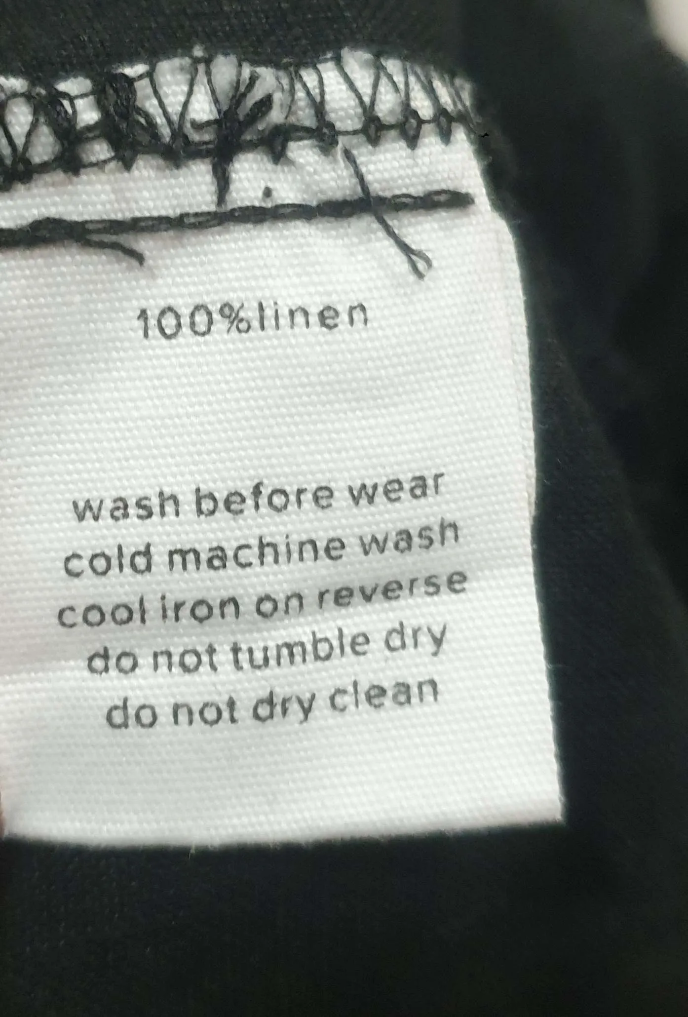 Aere black linen half sleeve top size 16
