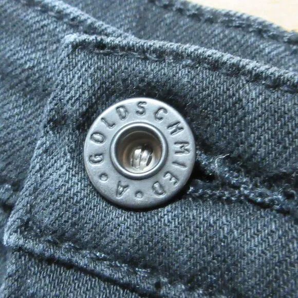 AG ADRIANO GOLDSCHMIED Hailey Ex Boyfriend Roll Up Shorts Sz 27 Blk Denim Jeans