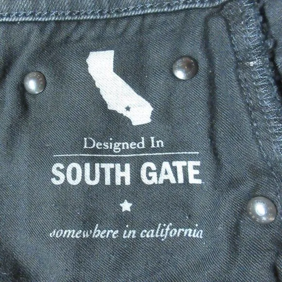 AG ADRIANO GOLDSCHMIED Hailey Ex Boyfriend Roll Up Shorts Sz 27 Blk Denim Jeans