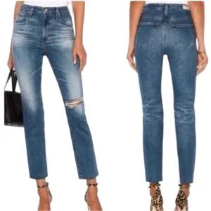 AG Adriano Goldschmied Isabelle High Rise Straight Leg Jeans