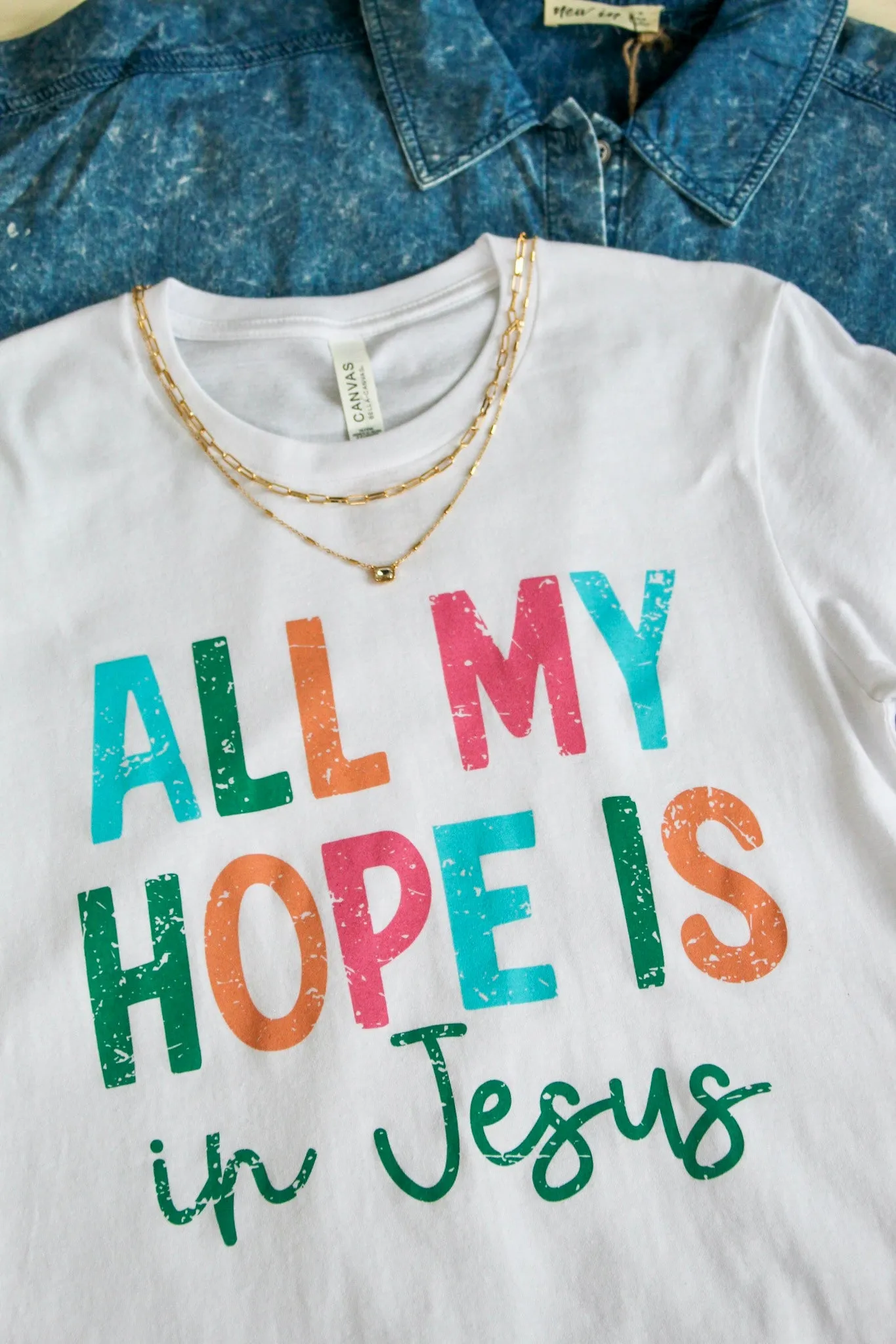 All My Hope Is In Jesus Graphic Tee • White