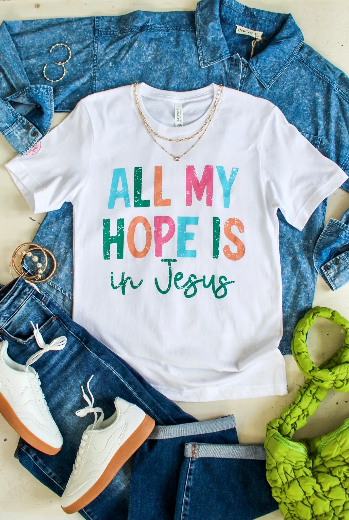 All My Hope Is In Jesus Graphic Tee • White