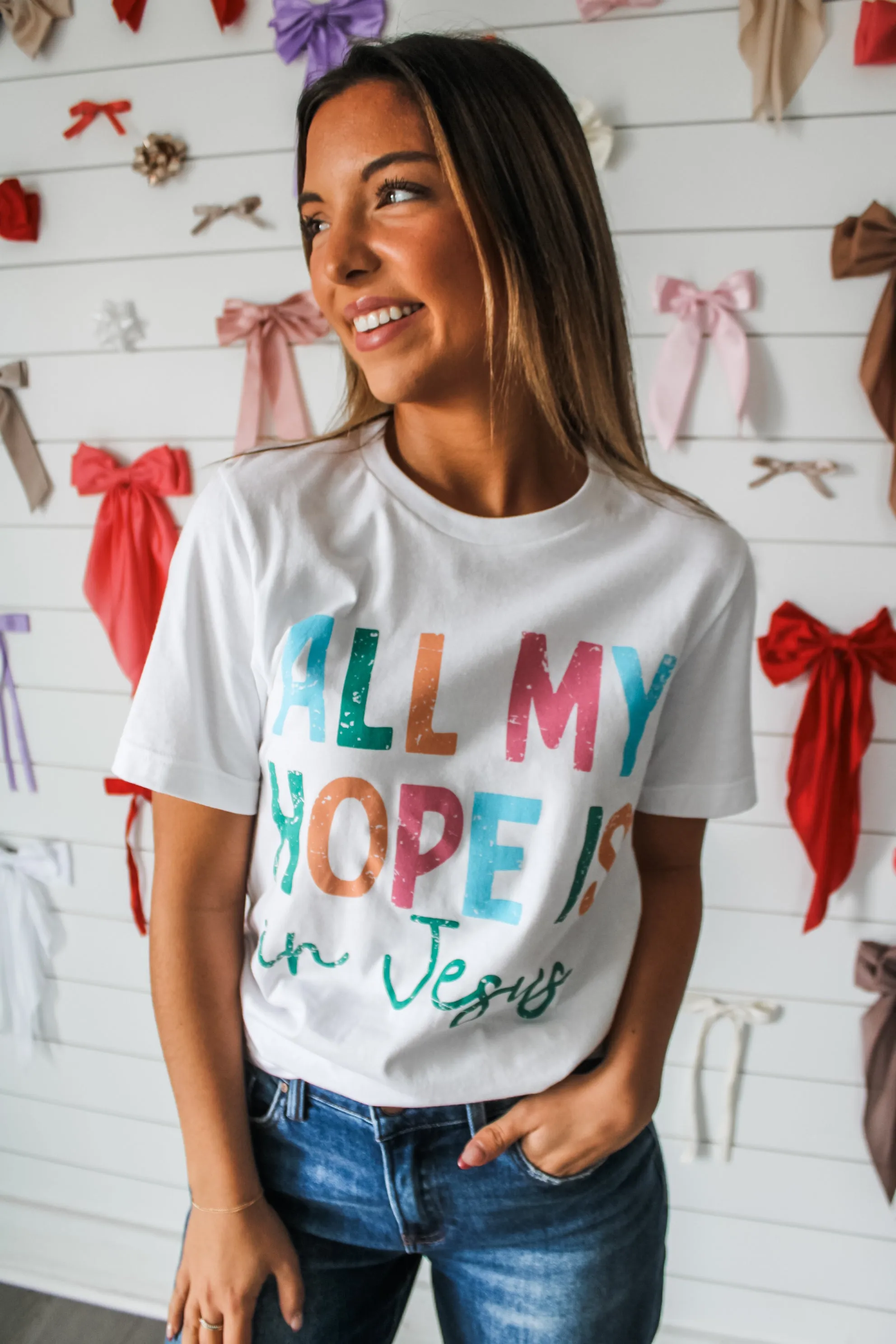 All My Hope Is In Jesus Graphic Tee • White