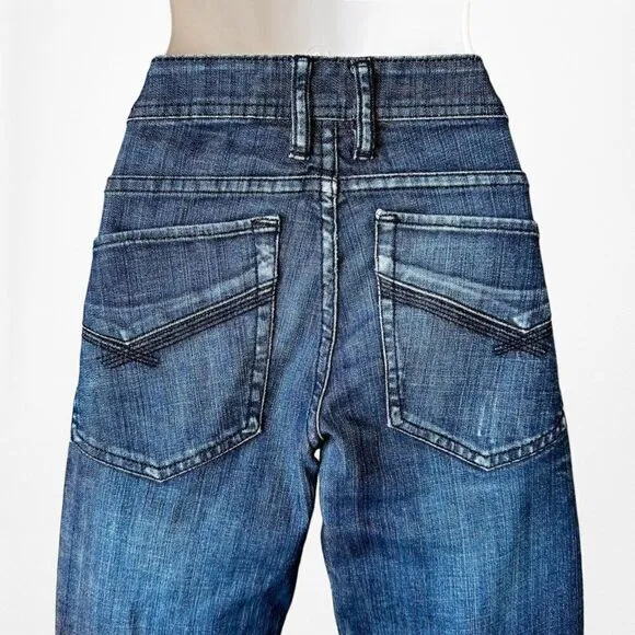 Apt. 9 Dark Wash Low Rise Slim Fit Straight Leg Denim Jeans Size 29