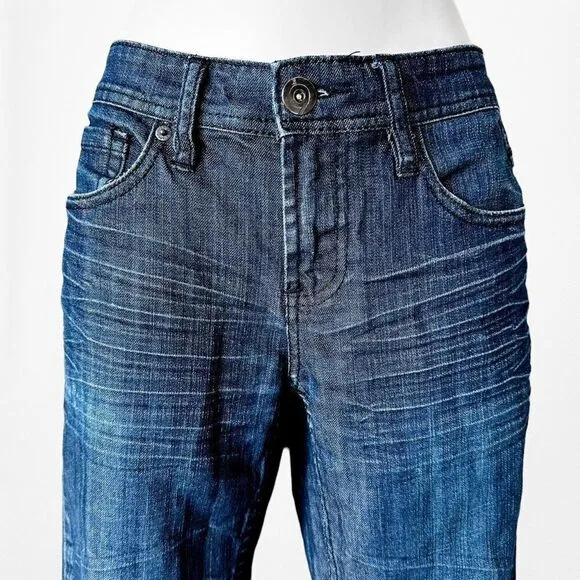 Apt. 9 Dark Wash Low Rise Slim Fit Straight Leg Denim Jeans Size 29