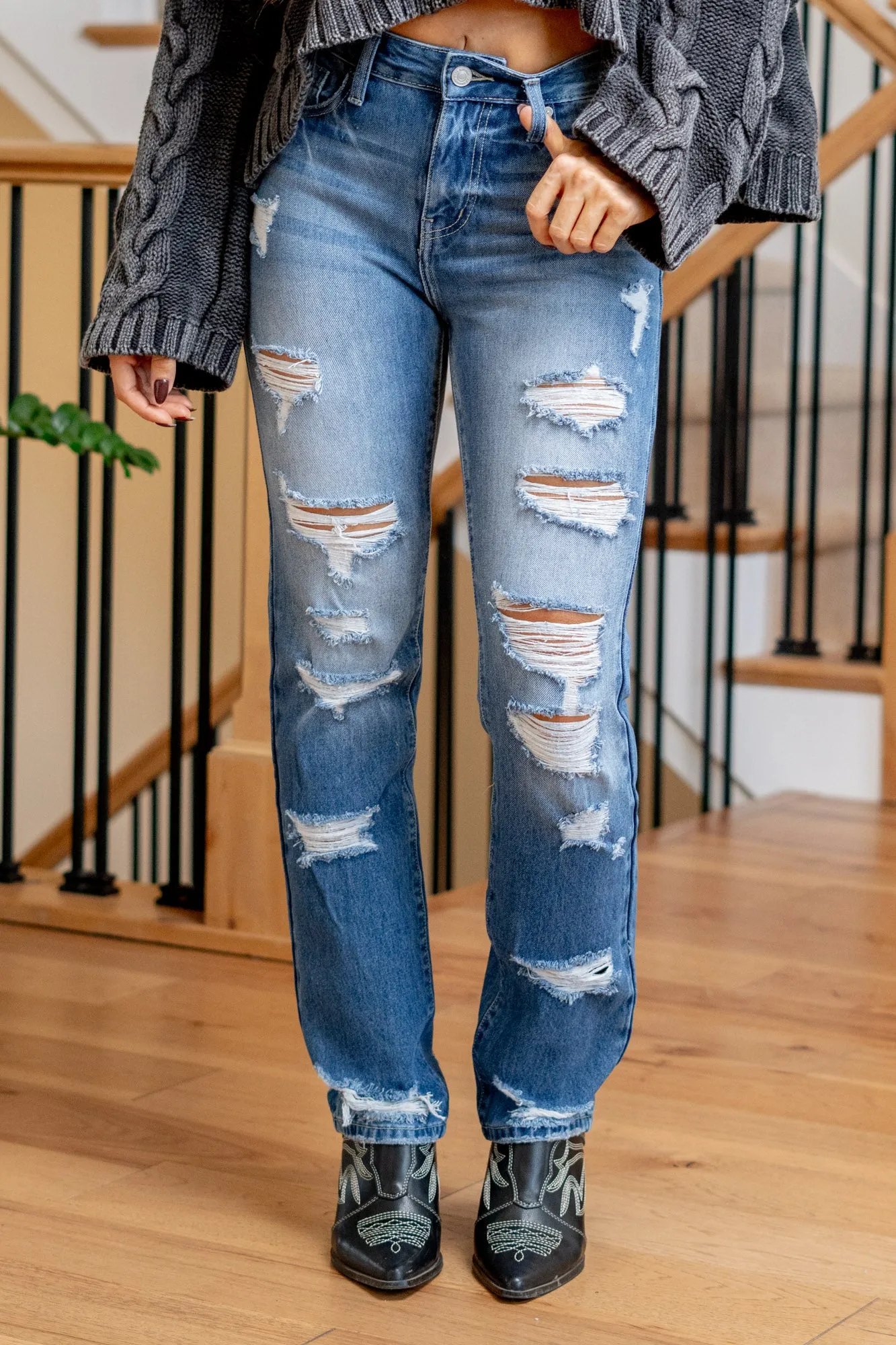 Ashland High Rise Slim Straight Leg