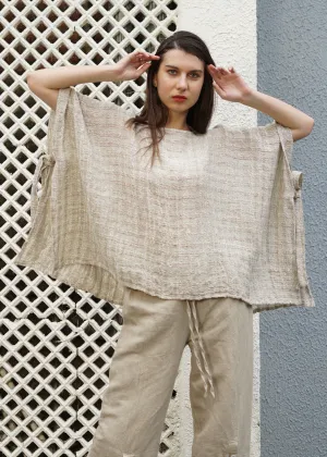 Averil Linen Top in Cream