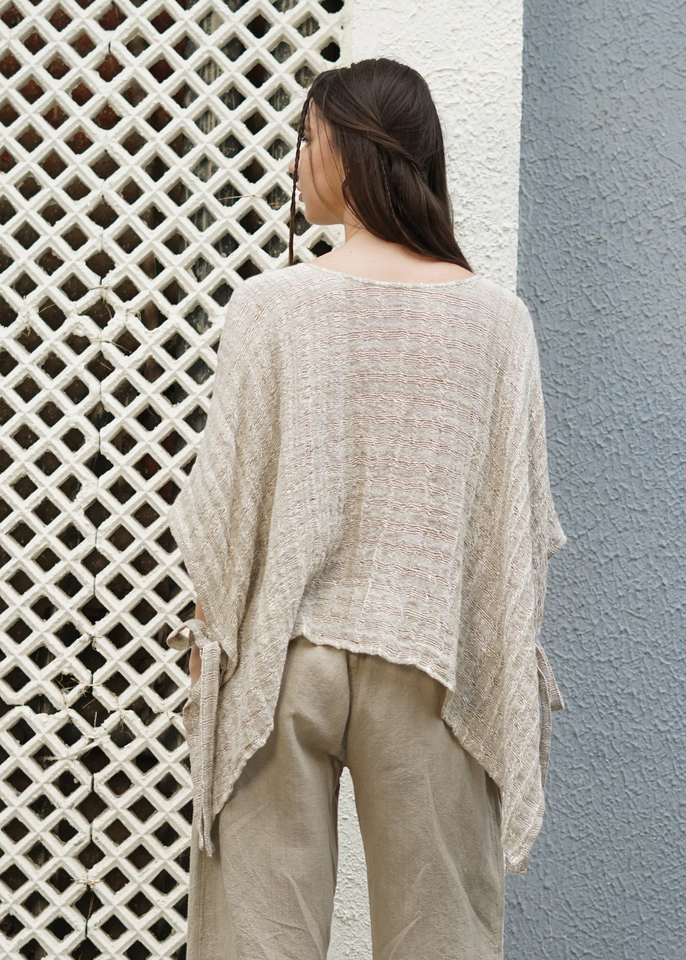Averil Linen Top in Cream