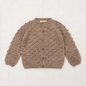 Baby & Kids Hand Knit Merino Wool Popcorn Cardigan - Brut