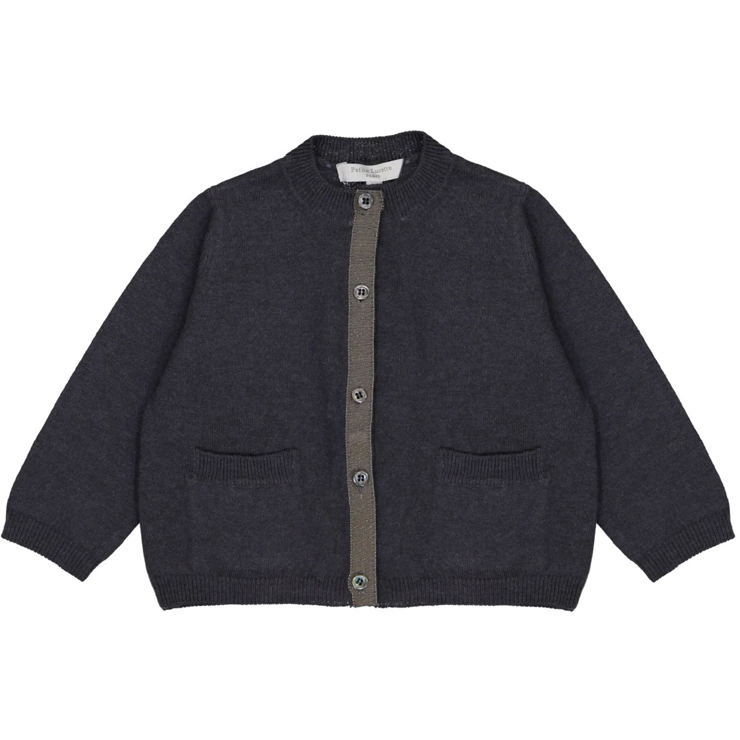 Baby Girl Paulette Cardigan Slate Grey