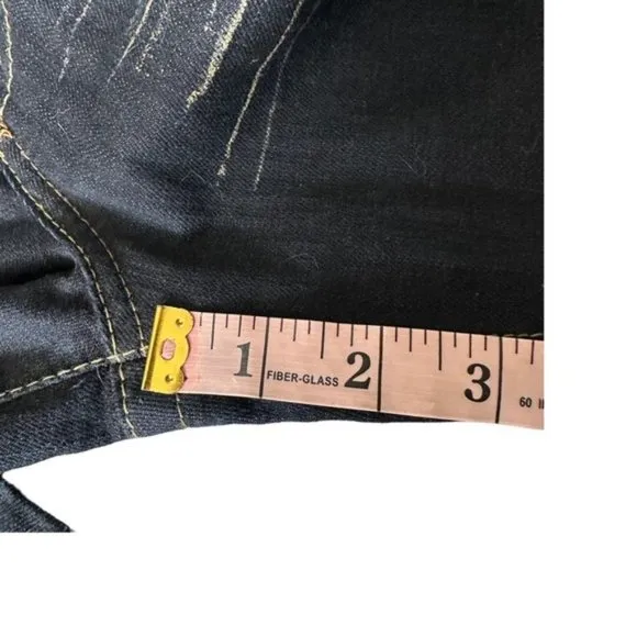 Baby Phat Junior's Straight Leg Denim Jeans Dark Wash With Gold Details Jrs 9