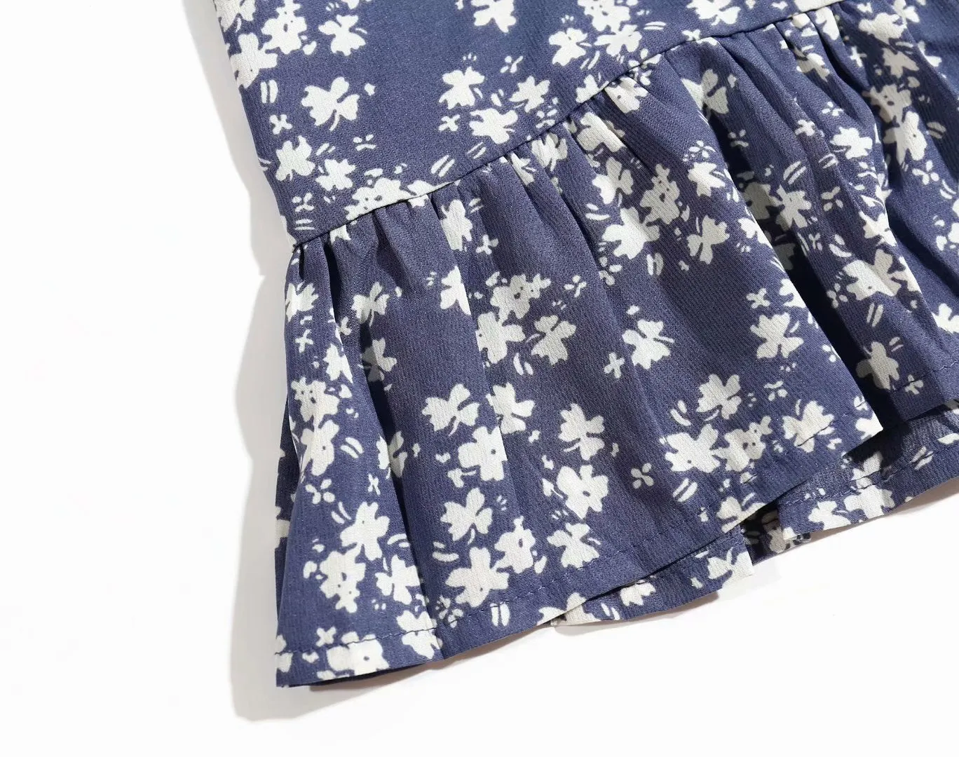 Backless Vintage Square Collar Floral Printed Midi Dress