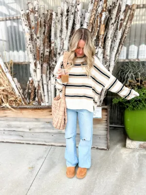 Backroad Trails Stripe Sweater