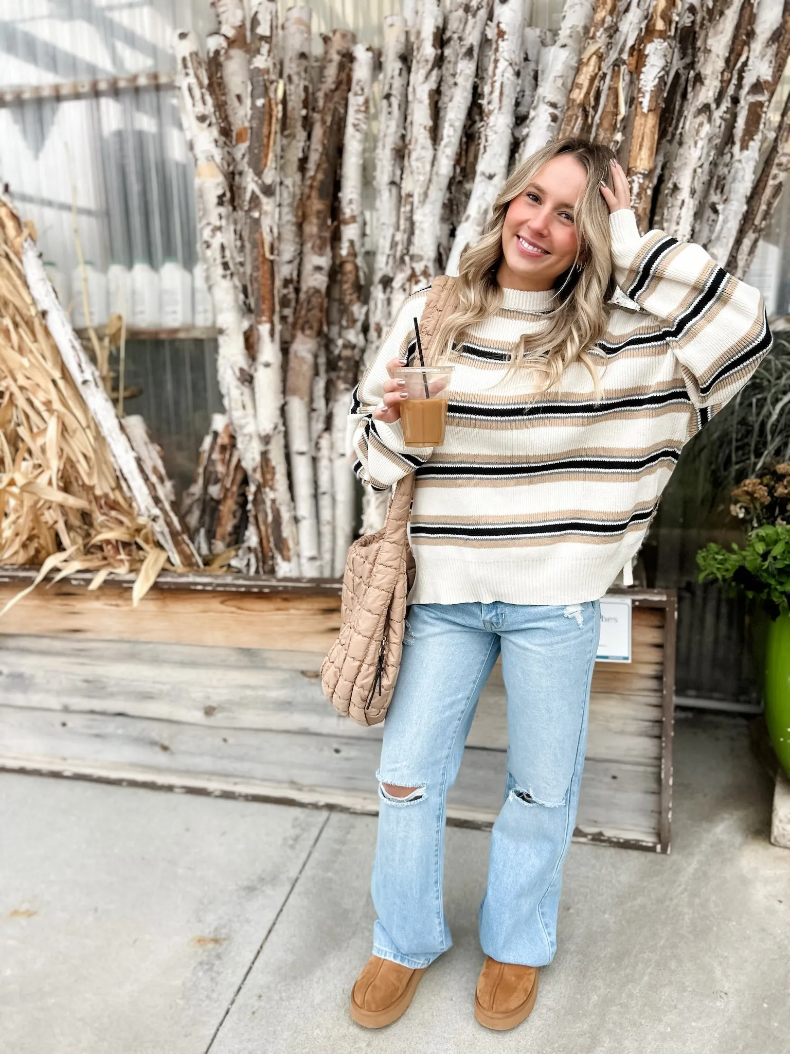 Backroad Trails Stripe Sweater