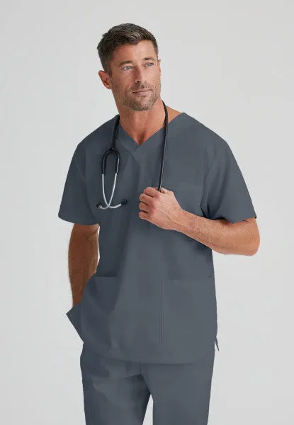 Barco Essentials Top-3 Pocket Unisex V-Neck Scrub Top