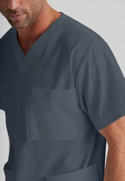 Barco Essentials Top-3 Pocket Unisex V-Neck Scrub Top