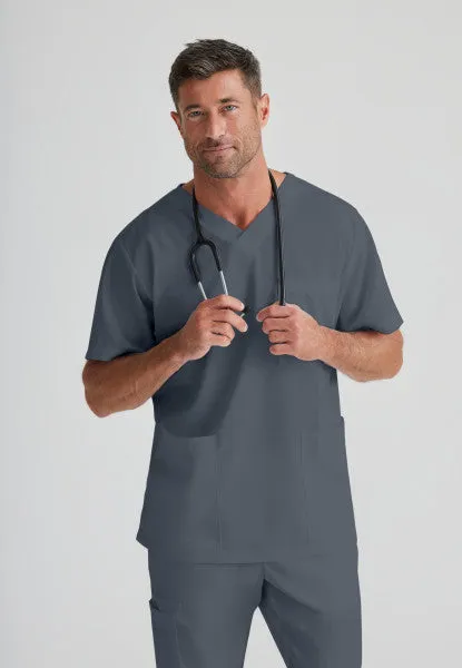 Barco Essentials Top-3 Pocket Unisex V-Neck Scrub Top
