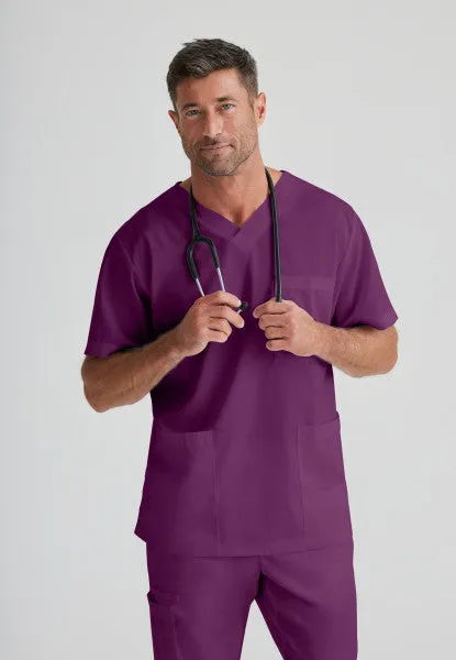 Barco Essentials Top-3 Pocket Unisex V-Neck Scrub Top