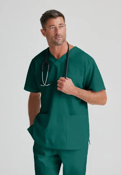 Barco Essentials Top-3 Pocket Unisex V-Neck Scrub Top