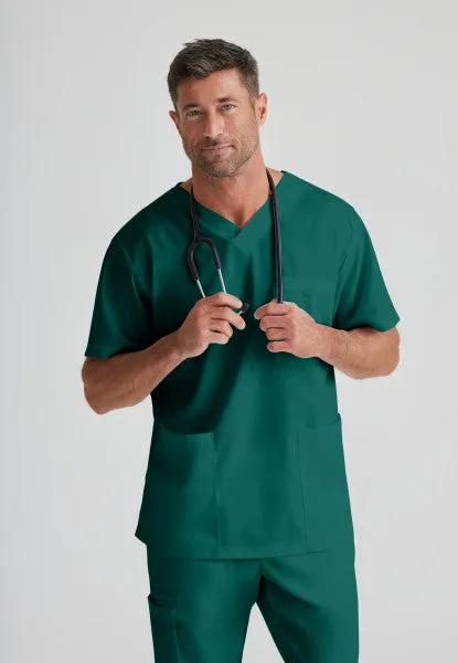 Barco Essentials Top-3 Pocket Unisex V-Neck Scrub Top