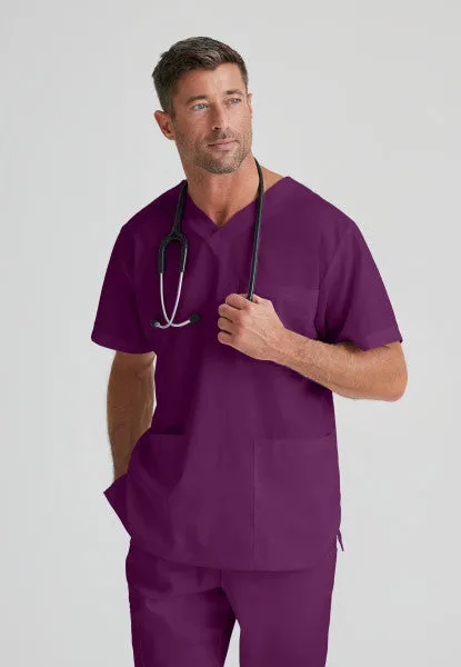Barco Essentials Top-3 Pocket Unisex V-Neck Scrub Top