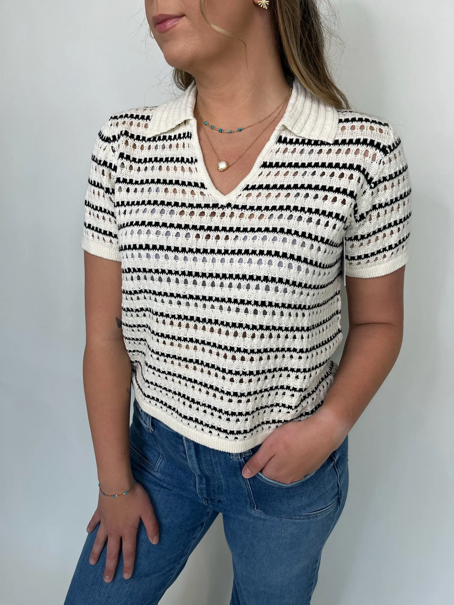Bella Dahl Collared Popover Sweater
