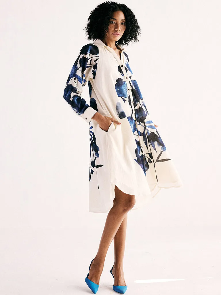 Blue Orchid Shirt Dress
