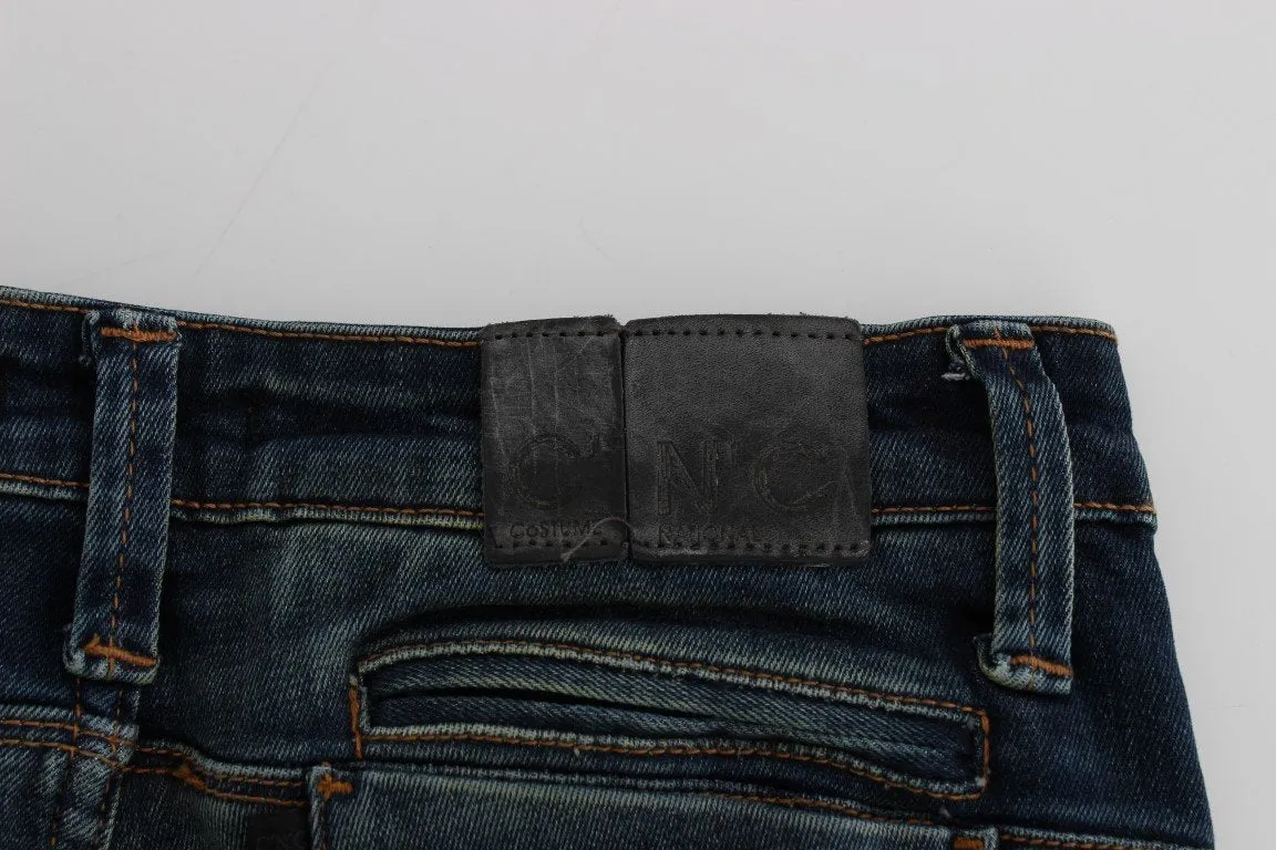 Blue straight leg jeans