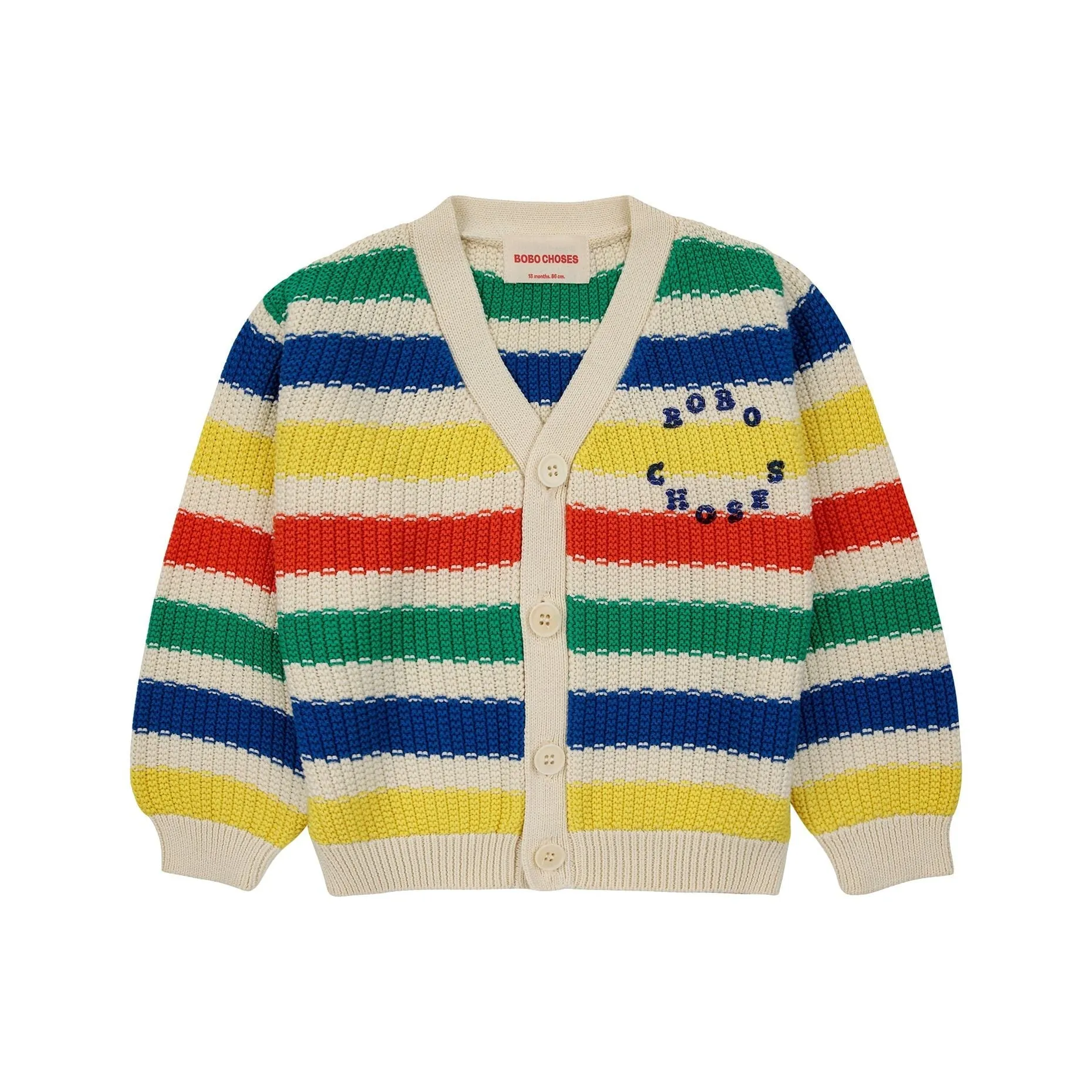 Bobo Choses Multicolor Stripes Cardigan