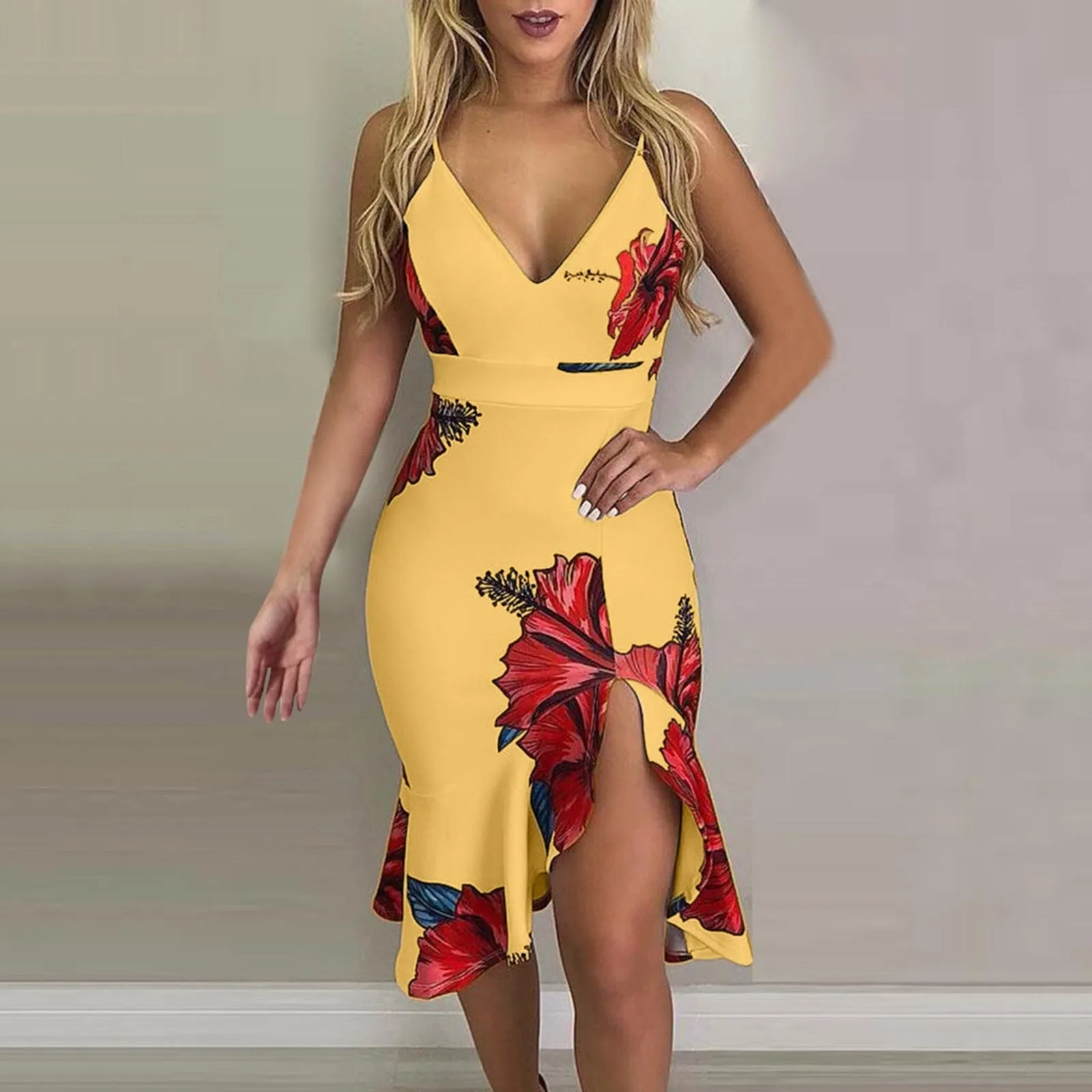 Boho  Sleeveless Printed Dress