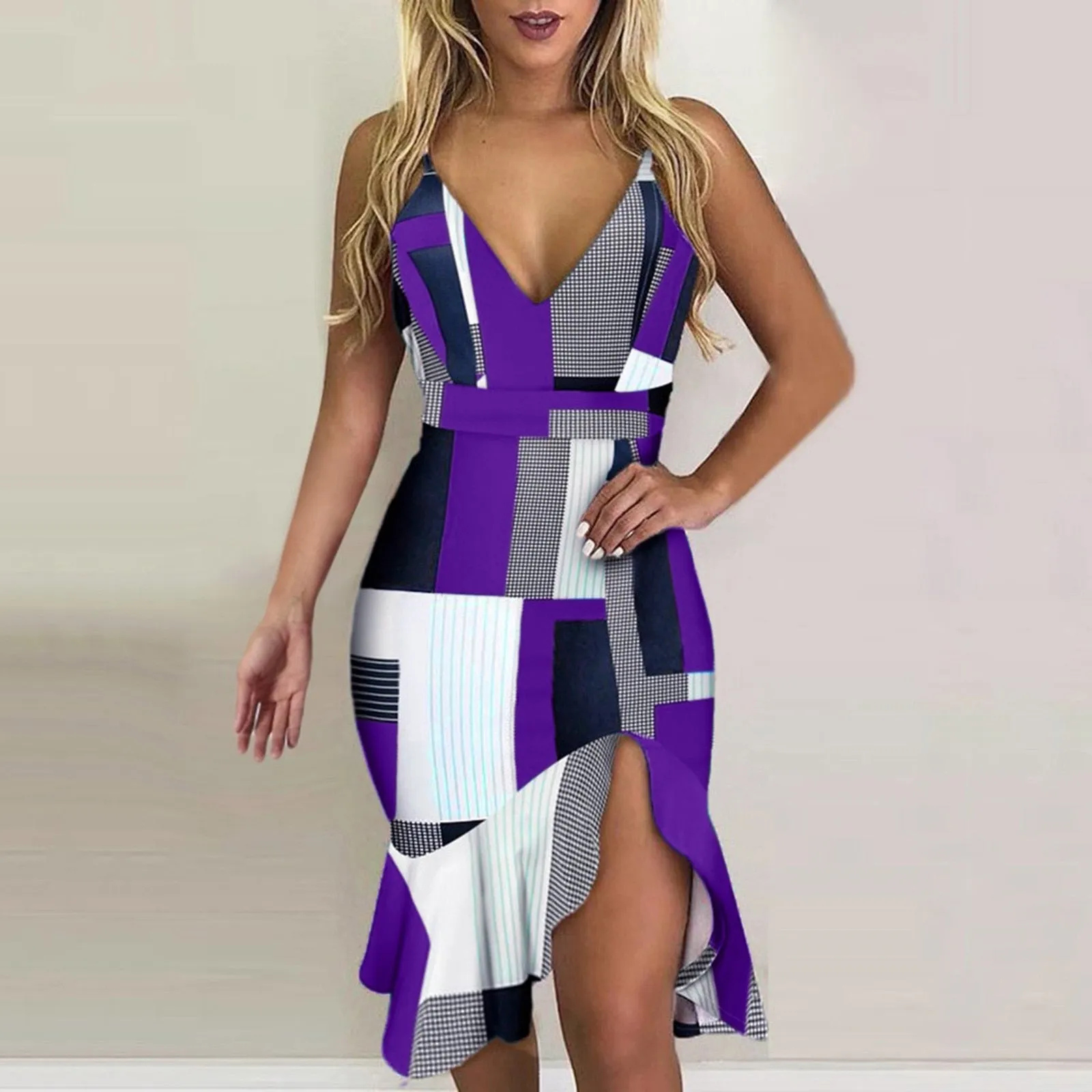 Boho  Sleeveless Printed Dress