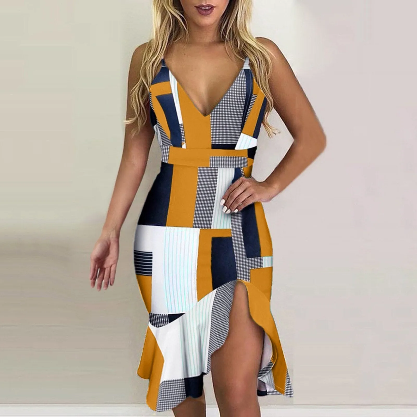 Boho  Sleeveless Printed Dress