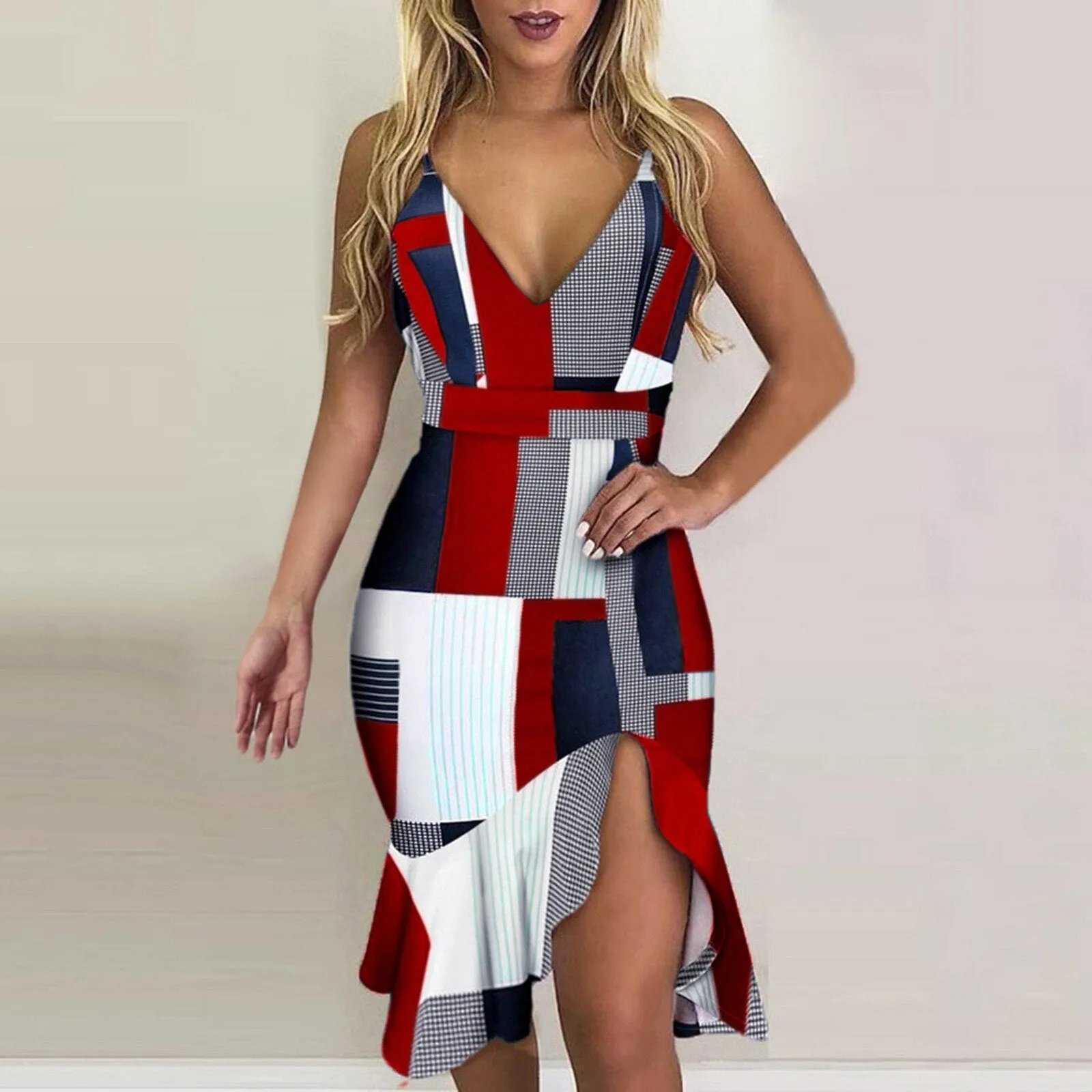 Boho  Sleeveless Printed Dress