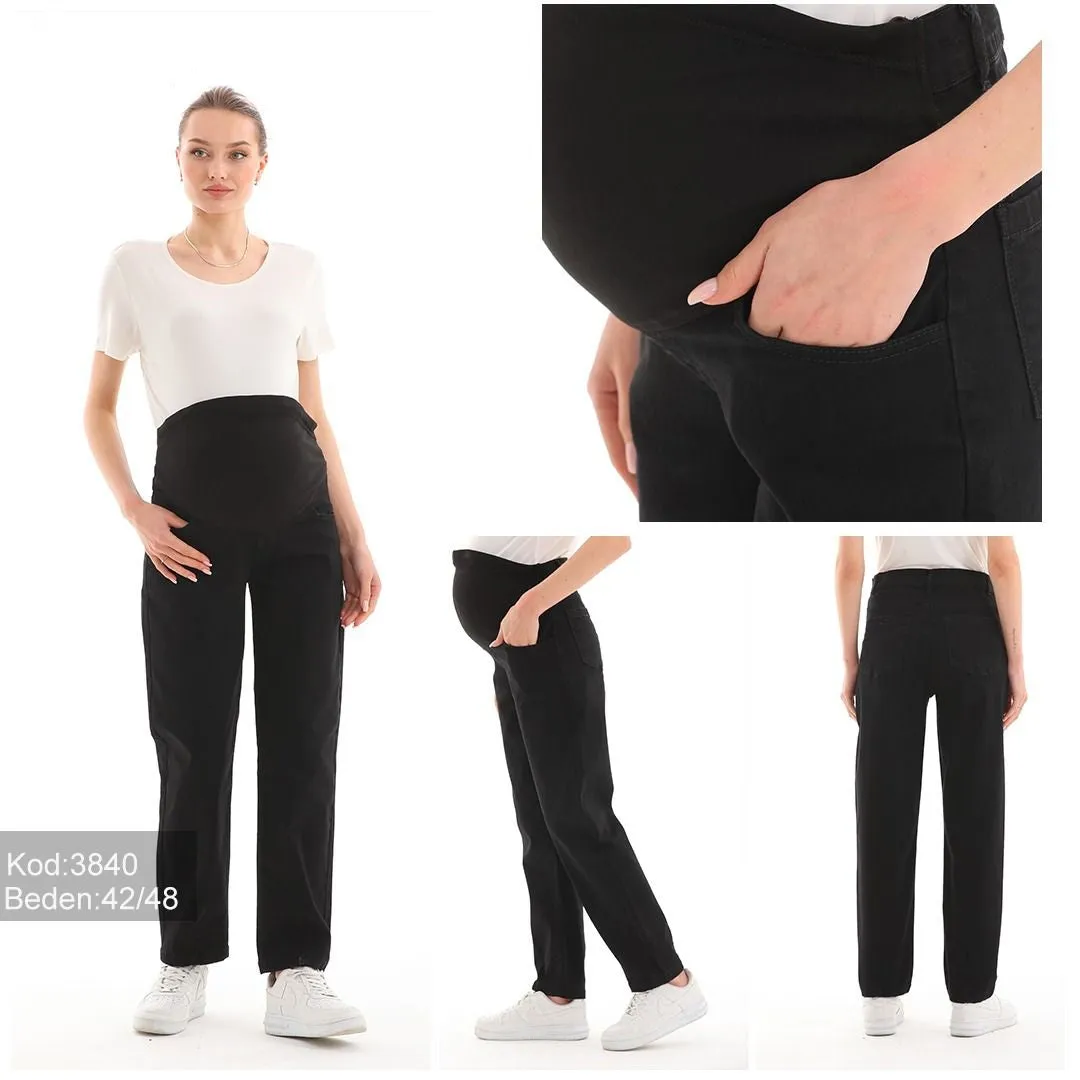 Boyfriend Maternity Jeans Black