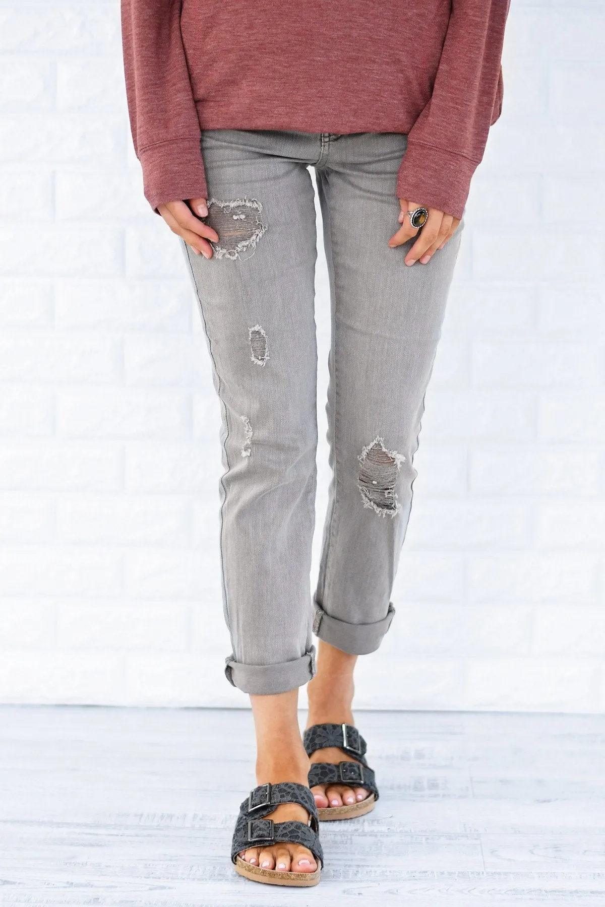 Calypso Jeans - The Boyfriend Effect Grey