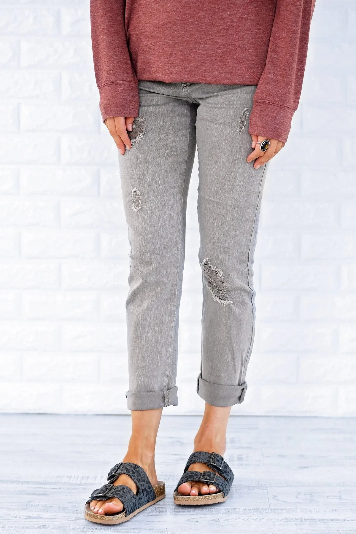 Calypso Jeans - The Boyfriend Effect Grey